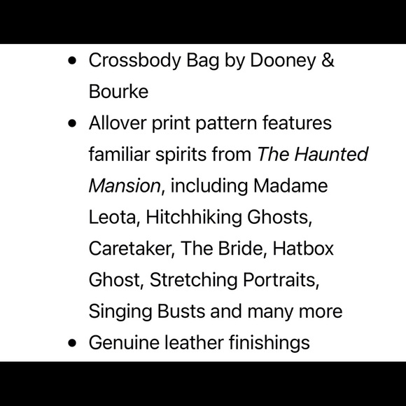 Disney Dooney and Bourke Haunted Mansion Crossbody - Picture 4 of 10
